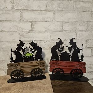 Halloween Witch Wagon Decor Handmade